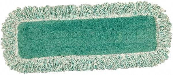 Rubbermaid - 508mm Long x 8" Wide Microfiber Dust Mop Head - Green, Fringed Head - Industrial Tool & Supply