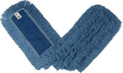 Rubbermaid - 48" Long x 5" Wide Cotton/Synthetic Dust Mop Head - Envelope Connection, Blue, Cut-End Head, Launderable - Industrial Tool & Supply