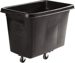 Rubbermaid - 400 Lb Load Capacity, 12 Cu Ft, 9.6 Bushels, Cube Truck - 28" Wide x 42-3/4" Long x 33" High, Black - Industrial Tool & Supply