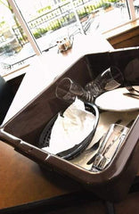 Rubbermaid - 7 Gal, Brown Polyethylene Tote Container - Nesting, 21-1/2" Long x 17.1" Wide x 7" High - Industrial Tool & Supply