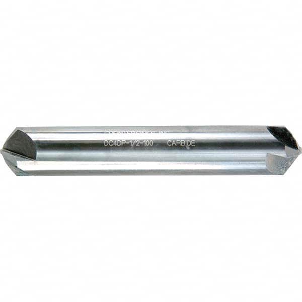 Melin Tool - 1/4" Head Diam, 1/4" Shank Diam, 4 Flute 100° Solid Carbide Countersink - Industrial Tool & Supply