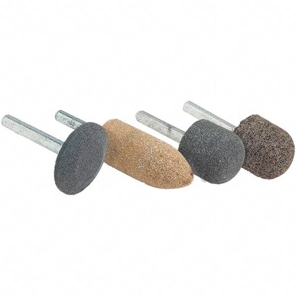 WALTER Surface Technologies - 1" Head Diam, A21, Ball Nose End, Ceramic Mounted Point - Pink, Fine Grade, 34,500 RPM - Industrial Tool & Supply