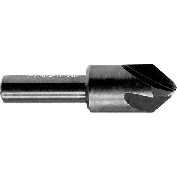 Melin Tool - 3/8" Head Diam, 1/4" Shank Diam, 4 Flute 82° High Speed Steel Countersink - Industrial Tool & Supply