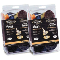 WALTER Surface Technologies - 31 Piece, 36, 40, 50, 60, 80, 120 Grit, 2" Disc Diam, Abrasive Disc Kit - Coated, (3) Coarse, (3) Fine, (3) Super Fine, (4) Medium Grade, Zirconia Alumina - Industrial Tool & Supply