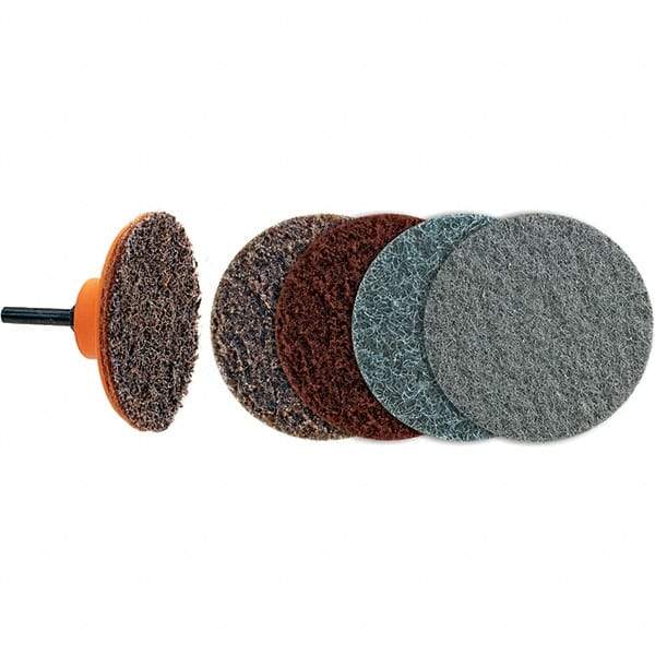 WALTER Surface Technologies - 3" Disc Diam, Aluminum Oxide Quick Change Disc - Type R Attaching System, Nonwoven, Super Fine Grade, 28,000 RPM, 04-G\xB6Twist Blendex Series - Industrial Tool & Supply