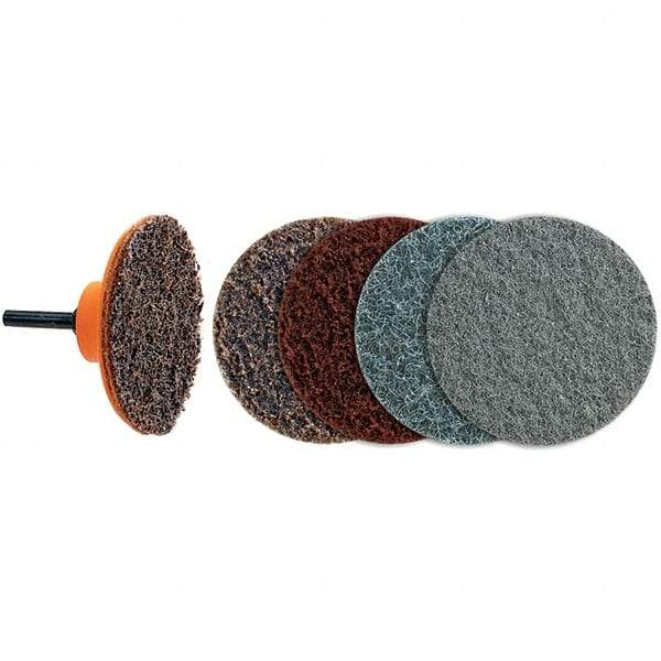 WALTER Surface Technologies - 3" Disc Diam, Aluminum Oxide Quick Change Disc - Type R Attaching System, Nonwoven, Coarse Grade, 28,000 RPM, 04-G\xB6Twist Blendex Series - Industrial Tool & Supply