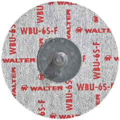 WALTER Surface Technologies - 3" Fine Grade Silicon Carbide Deburring Disc - Quick Change Connection, Gray, 15,100 Max RPM - Industrial Tool & Supply