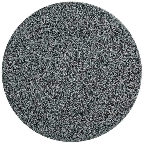 WALTER Surface Technologies - 3" Fine Grade Silicon Carbide Deburring Disc - Quick Change Connection, Gray, 15,100 Max RPM - Industrial Tool & Supply