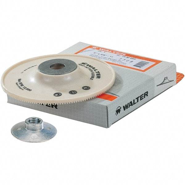 WALTER Surface Technologies - 5" Diam Disc Backing Turbo Backing Pad - Soft Density, 12,200 RPM - Industrial Tool & Supply