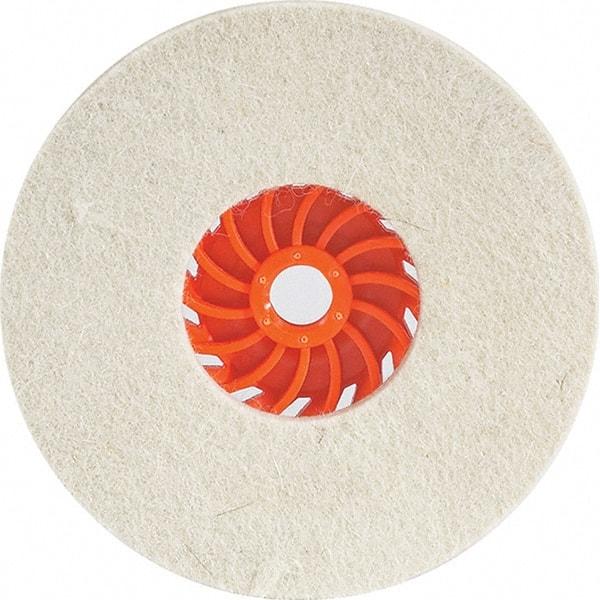 WALTER Surface Technologies - 5" Diam x 1/2" Thick Unmounted Buffing Wheel - Felt Cup Disc, 5/8-11 Arbor Hole, Hard Density - Industrial Tool & Supply