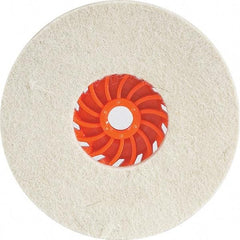 WALTER Surface Technologies - 5" Diam x 1/2" Thick Unmounted Buffing Wheel - Felt Cup Disc, 5/8-11 Arbor Hole, Hard Density - Industrial Tool & Supply