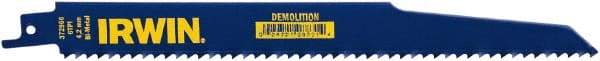 Irwin Blades - 9" Long, Bi-Metal Reciprocating Saw Blade - Tapered Profile, 6 TPI, Toothed Edge, Tang Shank - Industrial Tool & Supply