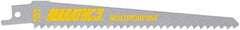 Irwin Blades - 6" Long, Bi-Metal Reciprocating Saw Blade - Straight Profile, 6 Fleam TPI, Toothed Edge, Tang Shank - Industrial Tool & Supply