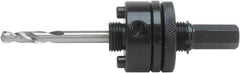 Irwin Blades - 1-1/4 to 6" Tool Diam Compatibility, Hex Shank, Steel Integral Pilot Drill, Hole Cutting Tool Arbor - 3/8" Min Chuck, Hex Shank Cross Section, Threaded Shank Attachment, For Hole Saws - Industrial Tool & Supply