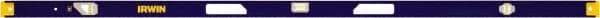 Irwin - 72" Long 3 Vial I-Beam Level - Aluminum, Blue/Yellow, 1 Level & 2 Plumb Vials - Industrial Tool & Supply