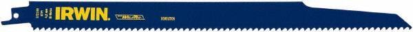 Irwin Blades - 12" Long, Bi-Metal Reciprocating Saw Blade - Tapered Profile, 6 TPI, Toothed Edge, Tang Shank - Industrial Tool & Supply