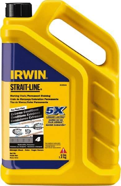 Irwin - 4 oz Container Marking Chalk - Midnight Black - Industrial Tool & Supply