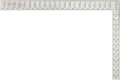 Irwin - 24" Blade Length, 16" Base Length Aluminum Square - Industrial Tool & Supply