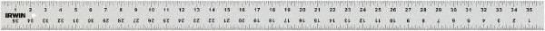 Irwin - 36" Long, English Standard Aluminum Rule - Anodized Finish - Industrial Tool & Supply