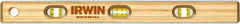 Irwin - 24" Long 6 Vial Box Beam Level - Hardwood, Brown, 2 Level & 4 Plumb Vials - Industrial Tool & Supply