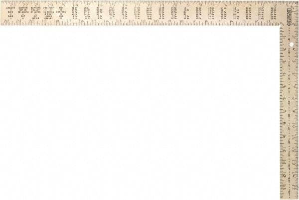 Irwin - 24" Blade Length, 16" Base Length Steel Square - Industrial Tool & Supply