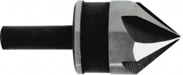 Irwin - 3/4" Head Diam, 1/4" Shank Diam, 5 Flute 82° High Speed Steel Countersink - Industrial Tool & Supply