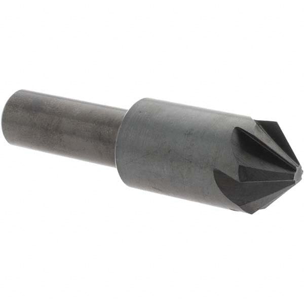 Melin Tool - 3/4" Head Diam, 1/2" Shank Diam, 6 Flute 90° High Speed Steel Countersink - Industrial Tool & Supply