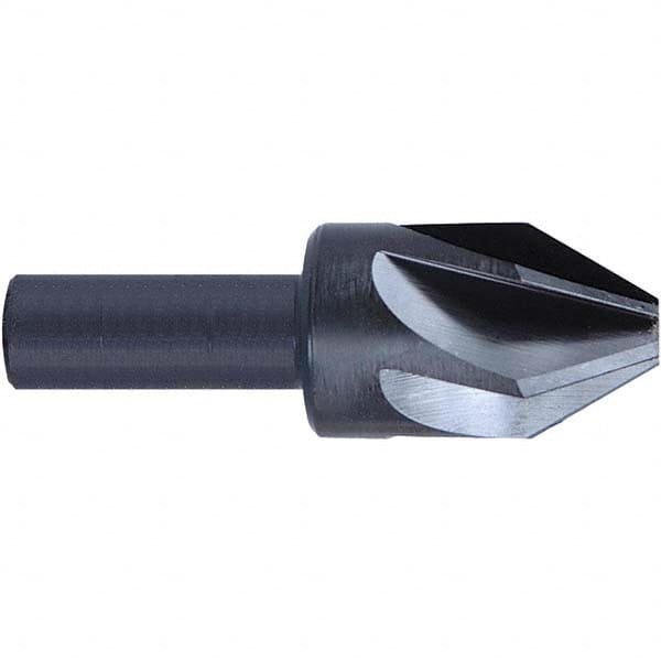Melin Tool - 3/4" Head Diam, 1/2" Shank Diam, 6 Flute 60° High Speed Steel Countersink - Industrial Tool & Supply