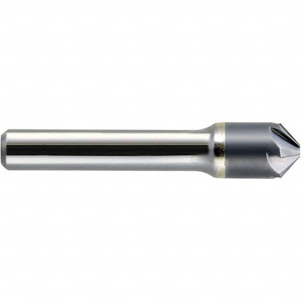 Melin Tool - 3/16" Head Diam, 3/16" Shank Diam, 6 Flute 90° Solid Carbide Countersink - Industrial Tool & Supply
