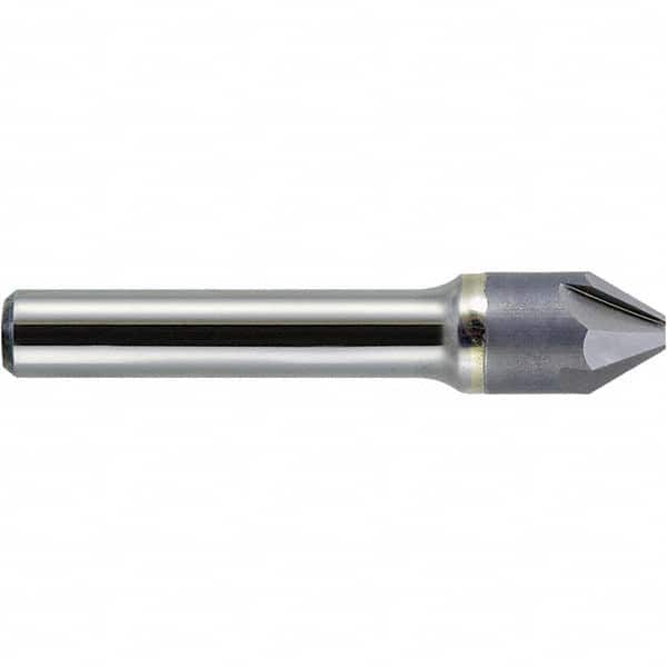 Melin Tool - 3/4" Head Diam, 1/2" Shank Diam, 4 Flute 120° Solid Carbide Countersink - Industrial Tool & Supply