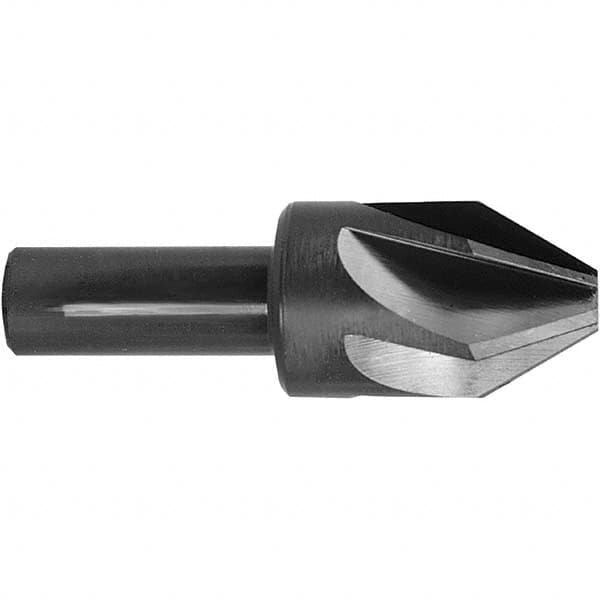 Melin Tool - 1/2" Head Diam, 3/8" Shank Diam, 6 Flute 82° High Speed Steel Countersink - Industrial Tool & Supply