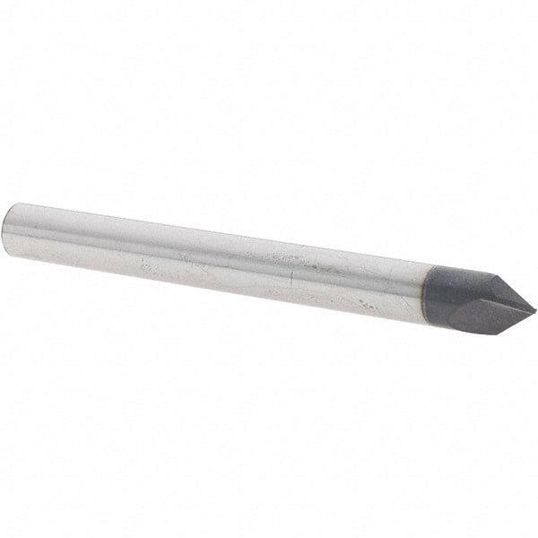 Melin Tool - 1/4" Diam 2 Flute Single End Solid Carbide Chamfer Mill - Industrial Tool & Supply