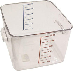 Rubbermaid - Rectangular, Clear Polycarbonate Food Storage Container - 7.8" High x 10-1/2" Wide x 11.3" Long - Industrial Tool & Supply