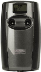 Rubbermaid - 0.63 Cu Ft Coverage, Black Metered Aerosol Dispenser - Industrial Tool & Supply