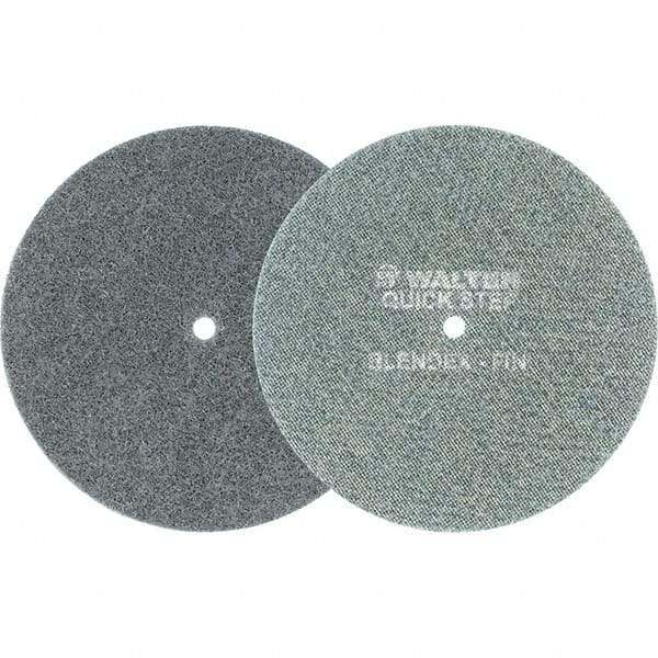 WALTER Surface Technologies - 7" Diam, Aluminum Oxide Hook & Loop Disc - Fine Grade, Coated, Series 07-R, Quick-Step Blendex - Industrial Tool & Supply