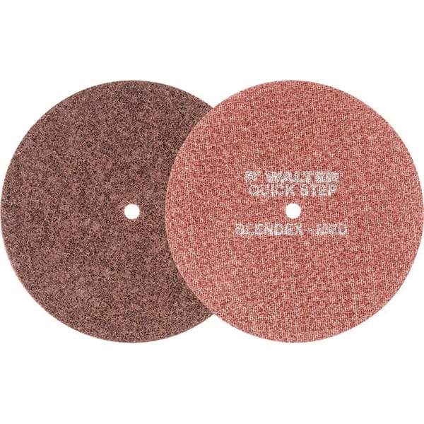 WALTER Surface Technologies - 7" Diam, Aluminum Oxide Hook & Loop Disc - Medium Grade, Coated, Series 07-R, Quick-Step Blendex - Industrial Tool & Supply