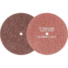 WALTER Surface Technologies - 7" Diam, Aluminum Oxide Hook & Loop Disc - Medium Grade, Coated, Series 07-R, Quick-Step Blendex - Industrial Tool & Supply