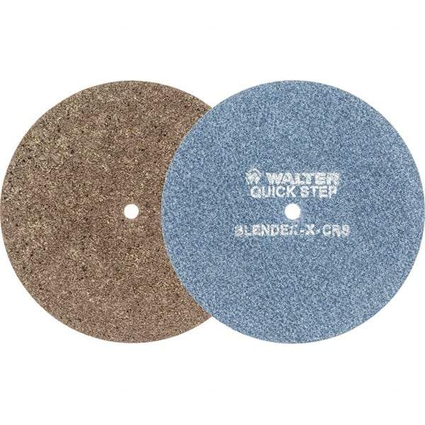 WALTER Surface Technologies - 7" Diam, Aluminum Oxide Hook & Loop Disc - Coarse Grade, Coated, Series 07-R, Quick-Step Blendex - Industrial Tool & Supply