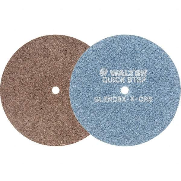 WALTER Surface Technologies - 6" Diam, Aluminum Oxide Hook & Loop Disc - Coarse Grade, Coated, Series 07-R, Quick-Step Blendex - Industrial Tool & Supply