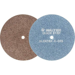 WALTER Surface Technologies - 6" Diam, Aluminum Oxide Hook & Loop Disc - Coarse Grade, Coated, Series 07-R, Quick-Step Blendex - Industrial Tool & Supply