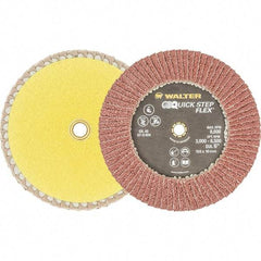 WALTER Surface Technologies - 40 Grit, 6" Disc Diam, Aluminum Oxide Flap Disc - 8,600 Max RPM, Fiber Backing, Hook & Loop Attaching System, Coated - Industrial Tool & Supply