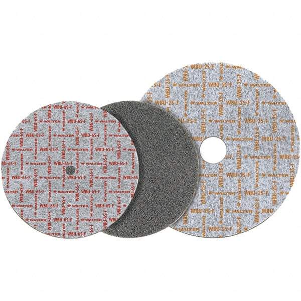WALTER Surface Technologies - 6" Diam, 1" Face Width, 1" Center Hole, Medium Grade, Aluminum Oxide Deburring Wheel - Unitized, Hard Grade, 7,500 RPM - Industrial Tool & Supply