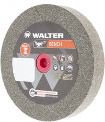 WALTER Surface Technologies - 80 Grit Aluminum Oxide Bench & Pedestal Grinding Wheel - 6" Diam x 1" Hole x 1" Thick, 4100 Max RPM, Fine Grade, Vitrified Bond - Industrial Tool & Supply