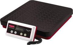 Rubbermaid - 400 Lb Capacity, LCD Receiving Scale - 0.5 Lb Graduation, Low-Profile, Non-Skid Platform & Tare Feature - Industrial Tool & Supply