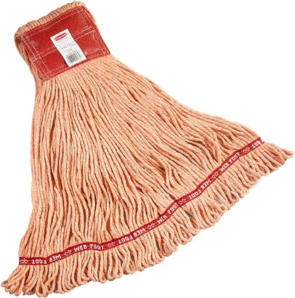 Rubbermaid - 5" Red Head Band, Large Blended Fiber Loop End Mop Head - Clamp Jaw Connection - Industrial Tool & Supply