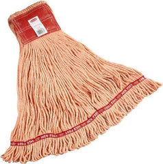 Rubbermaid - 5" Red Head Band, Large Blended Fiber Loop End Mop Head - Clamp Jaw Connection - Industrial Tool & Supply