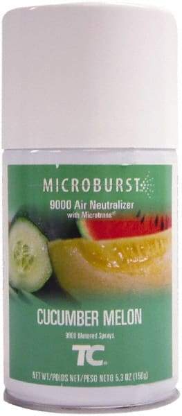 Rubbermaid - 5.3 oz Air Freshener Dispenser Aerosol Refill - Cucumber Melon, Compatible with Microburst 9000 Dispensers - Industrial Tool & Supply