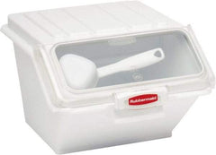 Rubbermaid - Rectangular, White Food Bin - 8-1/2" High x 11.8" Wide x 15" Long - Industrial Tool & Supply