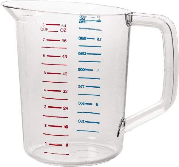 Rubbermaid - 2 Quart Polycarbonate Measuring Cup - 125 ml Graduation - Industrial Tool & Supply