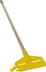 Rubbermaid - 60" Standard Aluminum Clamp Jaw Mop Handle - 1" Mop Head Band, Plastic Connector, Use with Wet Mops - Industrial Tool & Supply